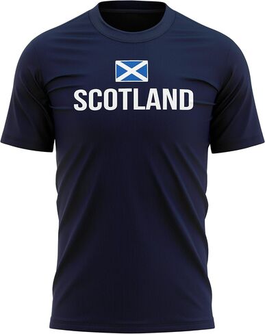 Scotland Football Shirt - Men's Scotland Flag Football T-Shirt - Football Country European Scottish Tournament in Saudi Arabia