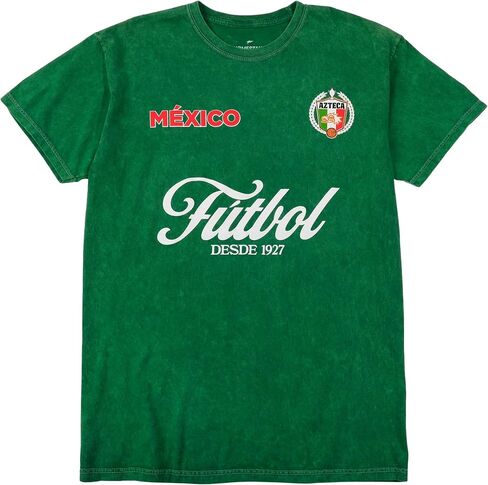 تي شيرت Homestand Mexico Futbol 10 للبالغين ذو لون أخضر معدني برقبة دائرية وأكمام قصيرة in Kuwait