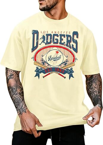 Men's Baseball Shirts Baseball Graphic Short Sleeve T Shirt Baseball Team Tee Top in Saudi Arabia
