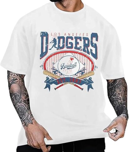 Men's Baseball Shirts Baseball Graphic Short Sleeve T Shirt Baseball Team Tee Top in Saudi Arabia