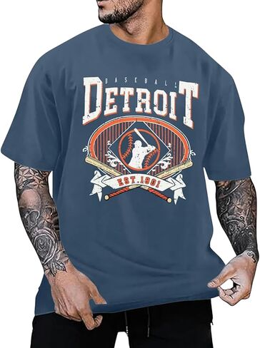 Men's Baseball Shirts Baseball Graphic Short Sleeve T Shirt Baseball Team Tee Top in Saudi Arabia
