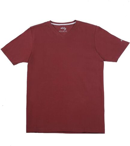 Ably Jamison Men's Heavyweight Cotton Short Sleeve V-Neck Tee | Repels Liquids, Stains, and Odors in Saudi Arabia
