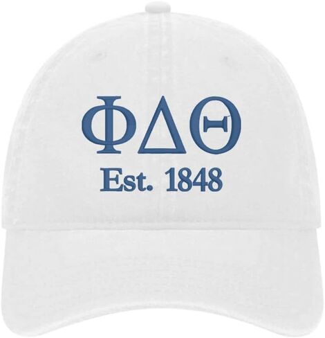 قبعة بيسبول Lambda Chi Alpha Fraternity - قبعة بأحرف يونانية مطرزة من Lambda Chi Alpha - نسيج قطني مصبوغ in Kuwait