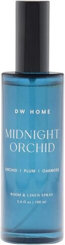 رذاذ غرفة أوركيد منتصف الليل من DW Home - رذاذ معطر جو بالزهور والبرقوق مع روائح الأوركيد الأسود وأوراق التين وطحلب البلوط - رذاذ القماش والكتان للمنزل - روائح غرفة منعشة (4 أونصة) in Kuwait