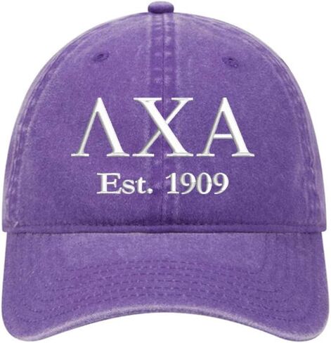 قبعة بيسبول Lambda Chi Alpha Fraternity - قبعة بأحرف يونانية مطرزة من Lambda Chi Alpha - نسيج قطني مصبوغ in Kuwait