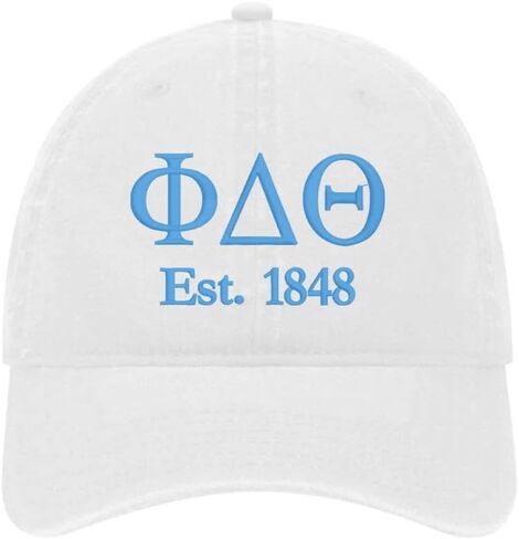 قبعة بيسبول Lambda Chi Alpha Fraternity - قبعة بأحرف يونانية مطرزة من Lambda Chi Alpha - نسيج قطني مصبوغ in Kuwait
