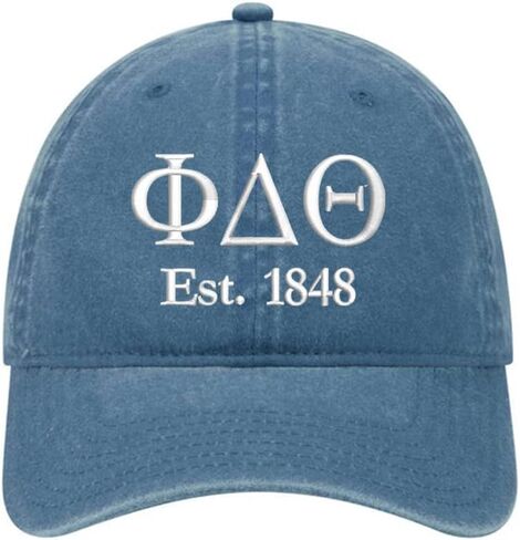 قبعة بيسبول Lambda Chi Alpha Fraternity - قبعة بأحرف يونانية مطرزة من Lambda Chi Alpha - نسيج قطني مصبوغ in Kuwait