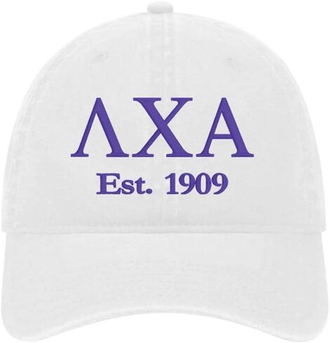 قبعة بيسبول Lambda Chi Alpha Fraternity - قبعة بأحرف يونانية مطرزة من Lambda Chi Alpha - نسيج قطني مصبوغ in Kuwait