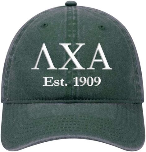 قبعة بيسبول Lambda Chi Alpha Fraternity - قبعة بأحرف يونانية مطرزة من Lambda Chi Alpha - نسيج قطني مصبوغ in Kuwait