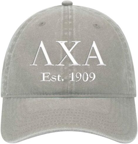 قبعة بيسبول Lambda Chi Alpha Fraternity - قبعة بأحرف يونانية مطرزة من Lambda Chi Alpha - نسيج قطني مصبوغ in Kuwait