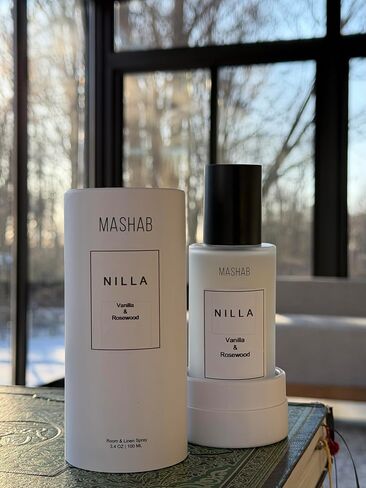 NILLA by MASHAB - All-Natural Vanilla & Rosewood Luxury Nonalcohol Linen & Room Spray | Aromatic Mist | Premium Glass Bottle (100 mL) Gift for Birthday Anniversary Mothers Day in Kuwait