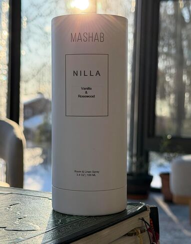 NILLA by MASHAB - All-Natural Vanilla & Rosewood Luxury Nonalcohol Linen & Room Spray | Aromatic Mist | Premium Glass Bottle (100 mL) Gift for Birthday Anniversary Mothers Day in Kuwait