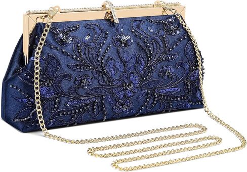 UBORSE Beaded Clutch Evening Bags for Women Formal Bridal Wedding Clutch Purse Prom Cocktail Party Handbags in Saudi Arabia