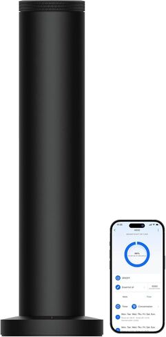 2026 Upgraded Cordless Rechargeable Diffuser - Hotel Scent Diffuser for Whole House- Scent Air Machine -App Bluetooth Control - Waterless Essential Oil Diffuser for Large Room, Studio Office - Black in Saudi Arabia