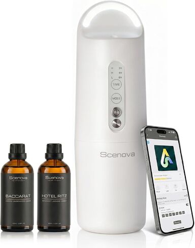Pulse, Plug in Waterless Scent Diffuser Starter Kit. Ritz, Baccarat Oil Included. 1000 sq ft Coverage. Cold Air, Waterless, Touch Panel Controls and Bluetooth, Aromatherapy for Home. in Saudi Arabia