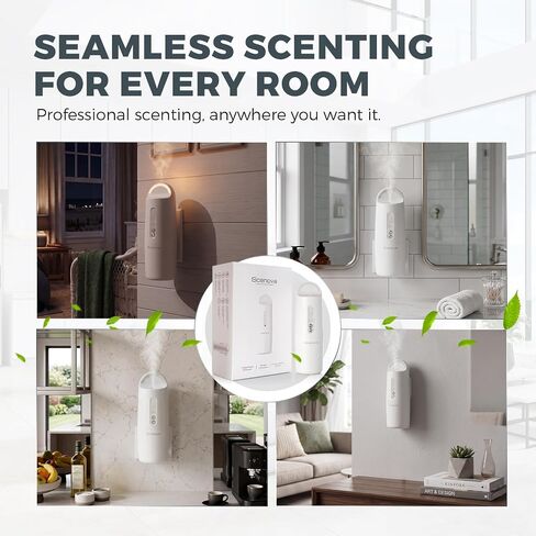 Pulse, Plug in Waterless Scent Diffuser Starter Kit. Ritz, Baccarat Oil Included. 1000 sq ft Coverage. Cold Air, Waterless, Touch Panel Controls and Bluetooth, Aromatherapy for Home. in Saudi Arabia