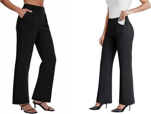 DLOODA Womens Dress Pants High Waisted Work Pants Pull On Business Casual Trousers Slacks with Pockets X-Small in Kuwait