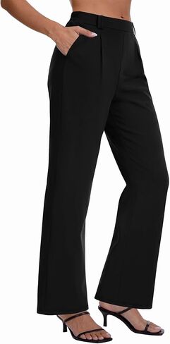 DLOODA Womens Dress Pants High Waisted Work Pants Pull On Business Casual Trousers Slacks with Pockets X-Small in Kuwait