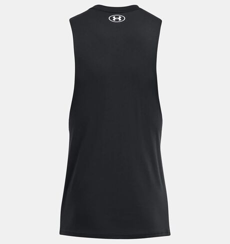 تي شيرت رجالي من Under Armour Project Rock Brahma Bull بدون أكمام 1373787 (الولايات المتحدة، Alpha، Medium، Regular، Regular، Black - 004) in Kuwait