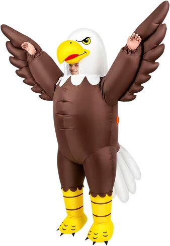 JUROSAICA Inflatable Bald Eagle Costume Adult Blow Up 4th of July Patriotic Mascot in Saudi Arabia