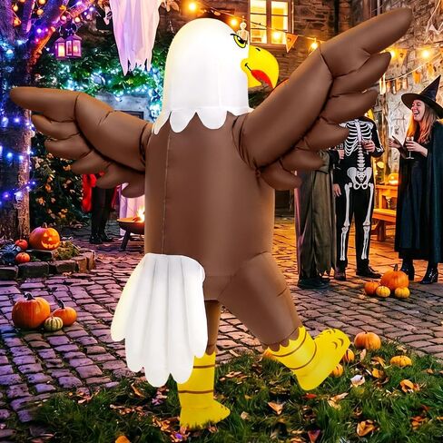 JUROSAICA Inflatable Bald Eagle Costume Adult Blow Up 4th of July Patriotic Mascot in Saudi Arabia