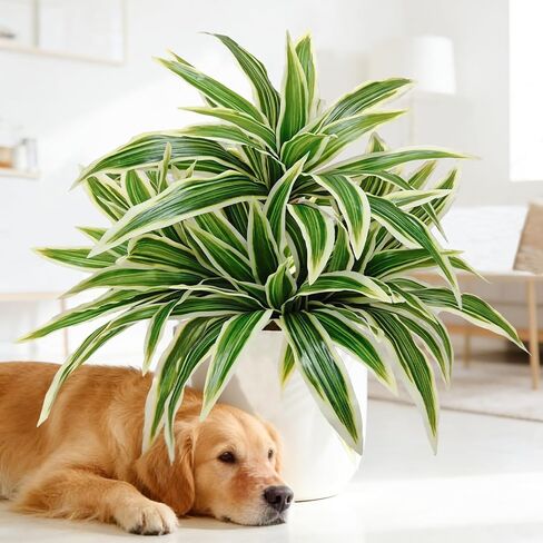 3Pcs Fake Ferns, Faux Outdoor Plants UV Resistant,3D Real Touch Fake Plants Total 60 Blades,Weatherproof Artificial Plants Outdoor Indoor for Garden Porch Home Office Decor in Saudi Arabia