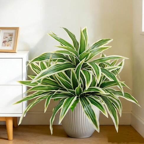 3Pcs Fake Ferns, Faux Outdoor Plants UV Resistant,3D Real Touch Fake Plants Total 60 Blades,Weatherproof Artificial Plants Outdoor Indoor for Garden Porch Home Office Decor in Saudi Arabia