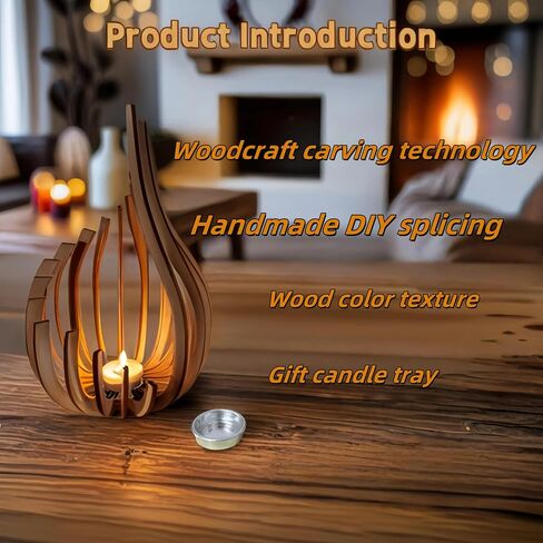 3pcs for Lotus Shape Tea Light Holder, Bohemian Style Candle Base for Home Decor, Unique DIY Art Craft Desktop/Bedside Decoration Gift for Mother's Day, Father's Day, Parties(Candle Not Included) in Kuwait