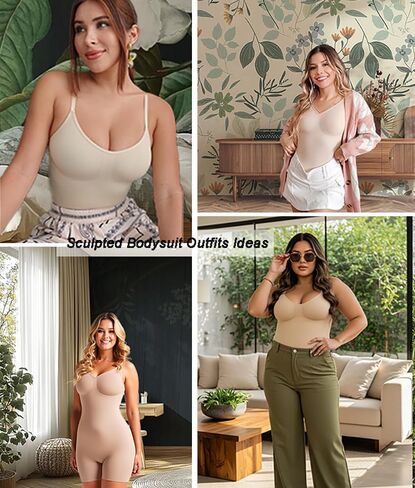 Shapewear Bodysuit for Women Tummy Control - Body Shaper Thong Built-In Bra - Seamless Compression Open Crotch to 4XL in Kuwait