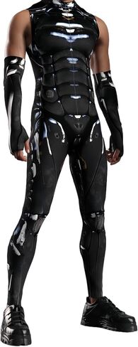 Men's Halloween Festival Bodysuit Costume Muscle Bodybuilder Cosplay Full Body Suit 3D Jumpsuit Outfit Catsuit in Kuwait