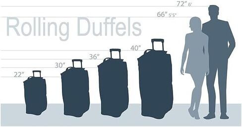 HomeStock City Sleek 22" Rolling Duffle Bag, Lightweight, Durable Travel Luggage with Wheels, 22" L x 12" W x 11" H, Stylish & Easy to Maneuver Orange in Kuwait