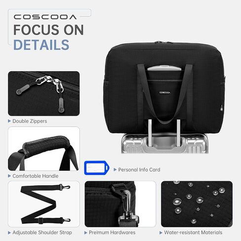 Carry On Luggage 22x14x9 Airline Approved,Lightweight Duffle Bag for Travel, Waterproof Weekender Overnight Bags for Traveling Airplane for Women and Men 40L in Saudi Arabia