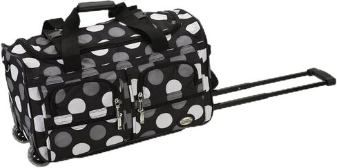 HomeStock City Sleek 22" Rolling Duffle Bag, Lightweight, Durable Travel Luggage with Wheels, 22" L x 12" W x 11" H, Stylish & Easy to Maneuver Orange in Kuwait