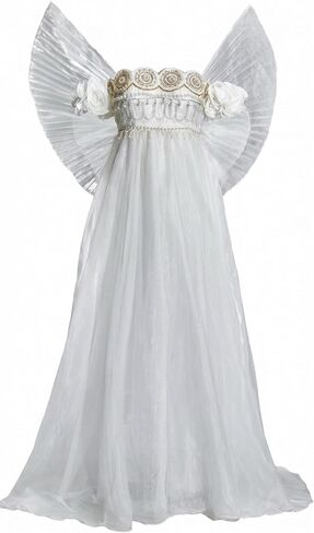 Cosplay.fm Premium Ver Moon Queen Cosplay Costume White Serenity Dress with Big Bow and Necklace Wedding Gown in Kuwait