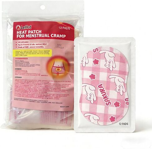 Heat Patches for Menstrual Cramps, 12 Count, Air Activated Menstrual Cramp Relief Heat Pads for Stomach & Lower Back, 8 Hours Long Lasting Warmth, Fast Activation for On-the-Go Pain Relief. in Saudi Arabia