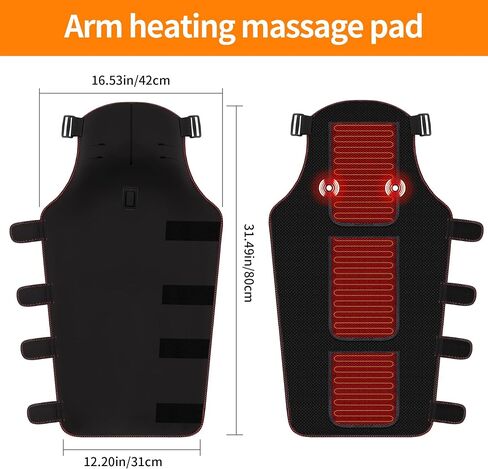 Shoulder Arm Massage Heating Pad for Pain Relief, Ultra Long Heated Elbow Heating Pad with 3 Vibration and Heat Settings, Heated Shoulder Wrap for Frozen Shoulder in Saudi Arabia