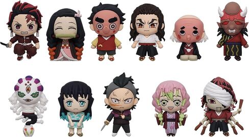 Demon Slayer (Season 3) 3D Foam Bag Clip, Series 7 – Blind Bag (ONE Random Figure) – Aniplex Character Keychain/Backpack Accessory | Official Licensed Merchandise in Saudi Arabia