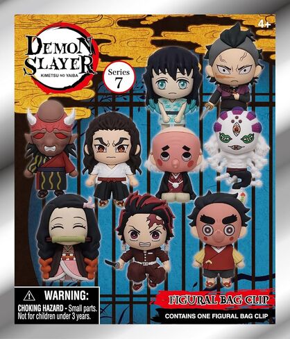 Demon Slayer (Season 3) 3D Foam Bag Clip, Series 7 – Blind Bag (ONE Random Figure) – Aniplex Character Keychain/Backpack Accessory | Official Licensed Merchandise in Saudi Arabia