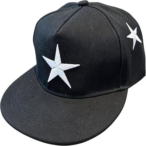 Kids Snapback Cap Flat Brim Baseball Hat with Star Embroidery Wide Brim Streetwear Hip Hop Cap Sun Hat for Boys Girls 3-10 in Kuwait