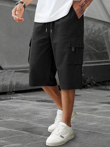 Men's Casual Cargo Work Shorts Loose Fit Versatile Sports Home Street Style Durable Plus Size AllSeason Utility Outdoor Wear in Kuwait