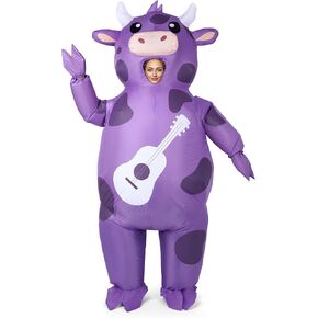 Cow Inflatable Costume Musical Cow Costume Suitable for role-playing at music festivals, Halloween parties (Guitar cow) in Kuwait