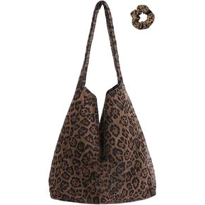 Leopard Tote Bag Cheetah Print Purse Leopard Purses Brown Tote Bags Shoulder Bag Vintage Hobo Animal (Brown) in Saudi Arabia
