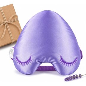 Weighted Eye Mask for Sleeping, Blackout Sleep Mask with Lavender Herbal Filling, Satin Eye Mask for Migraine Relief, Meditation, Relaxation & Stress Relief for Women in Saudi Arabia