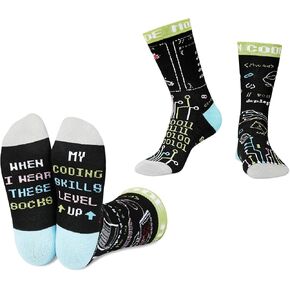 InnoBeta Tech Gifts for Men, Funny One Size Crew Sock for Programmer Geek Coder Tech Guys Techie Coder for Birthday Christmas in Kuwait