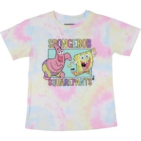 Spongebob Squarepants Girls' Pastel Tie Dye Kids T Shirt Tee in Saudi Arabia