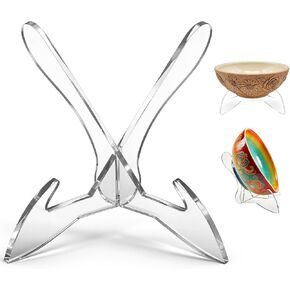 Bowl Display Stand 3.5 Inch X-Shaped Clear Acrylic Bowl Stands for Display Plate Platter Dish China Porcelain Holder Easel Base in Saudi Arabia
