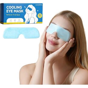 Hydrogel Self Cooling Compress Eye Pads, Cold Eye Masks for Puffy Eyes, Self Cooling Eye Compress for Fast Relief, 10 Single-Pack Gel Ice Eye Patches, Travel Ready, Soothes Eye Fatigue in Saudi Arabia