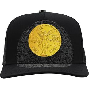 Ferreti Hats FT168 Mexican Centenario de Oro de 50 Pesos Black Hat - Black Baseball Cap for Men & Women - Premium Adjustable Cap, Gorra Negra para Hombre y Mujer in Saudi Arabia
