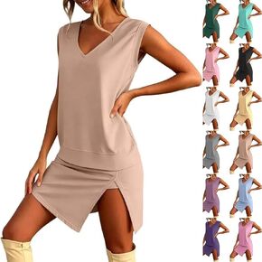 Skort Sets for Women 2 Piece Set Outfits Skirt and Top Sports Summer Tennis Lounge Casual Travel Matching Clothing in Kuwait