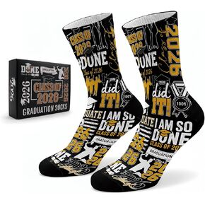 Graduation Socks 2026 with Gifts Box, Class of 2026 Congrats Grad Gifts for College High School in Saudi Arabia